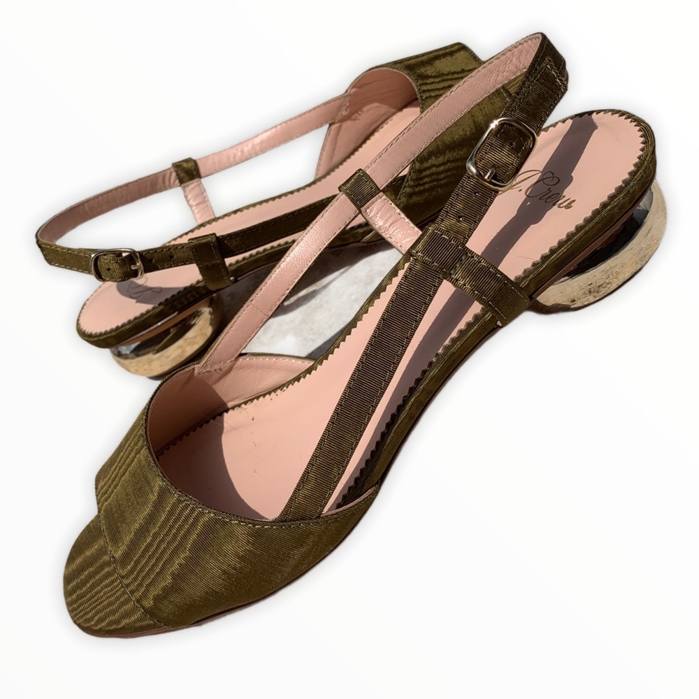 J crew collection silk faile abstract low heel sandal - Picture 2 of 6